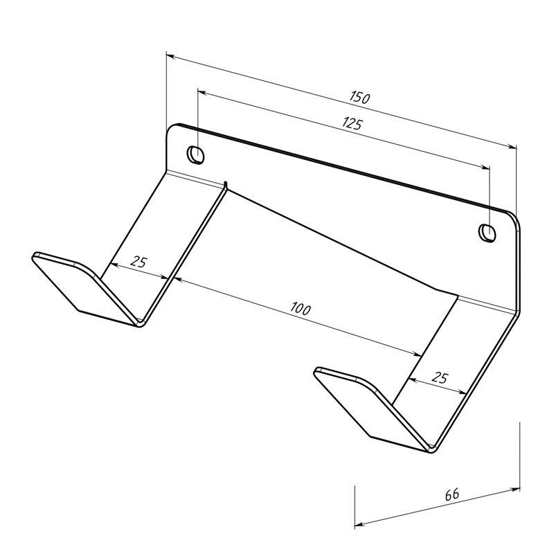 Держатель для шуруповертов настенный боковой черн. Rexant 38-0685