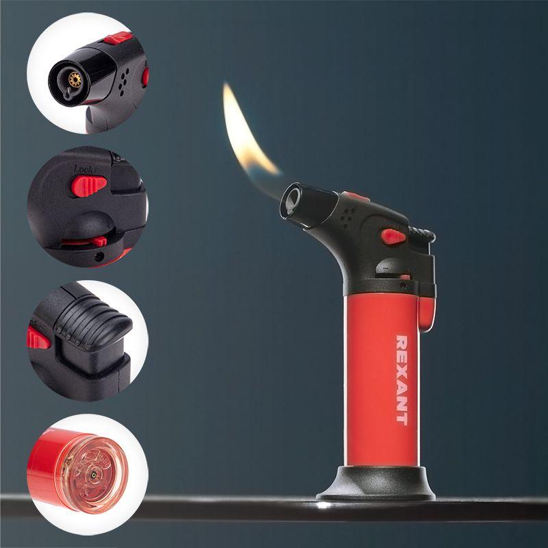 Турбо-горелка газовая заправляемая GT-11 с пьезоподжигом красн. Rexant 12-0011-2